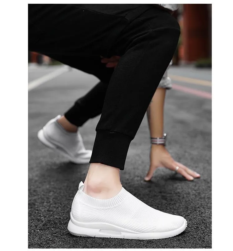 Men's Women's Unisex Casual Shoes Light Running Jogging Breathable Sneakers Slip on Loafer 2021