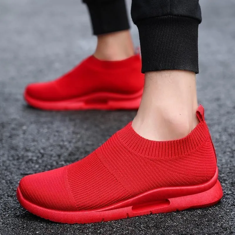 Men's Women's Unisex Casual Shoes Light Running Jogging Breathable Sneakers Slip on Loafer 2021