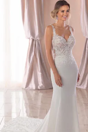 Mermaid Sweetheart Lace Top Wedding Dress With Court Train