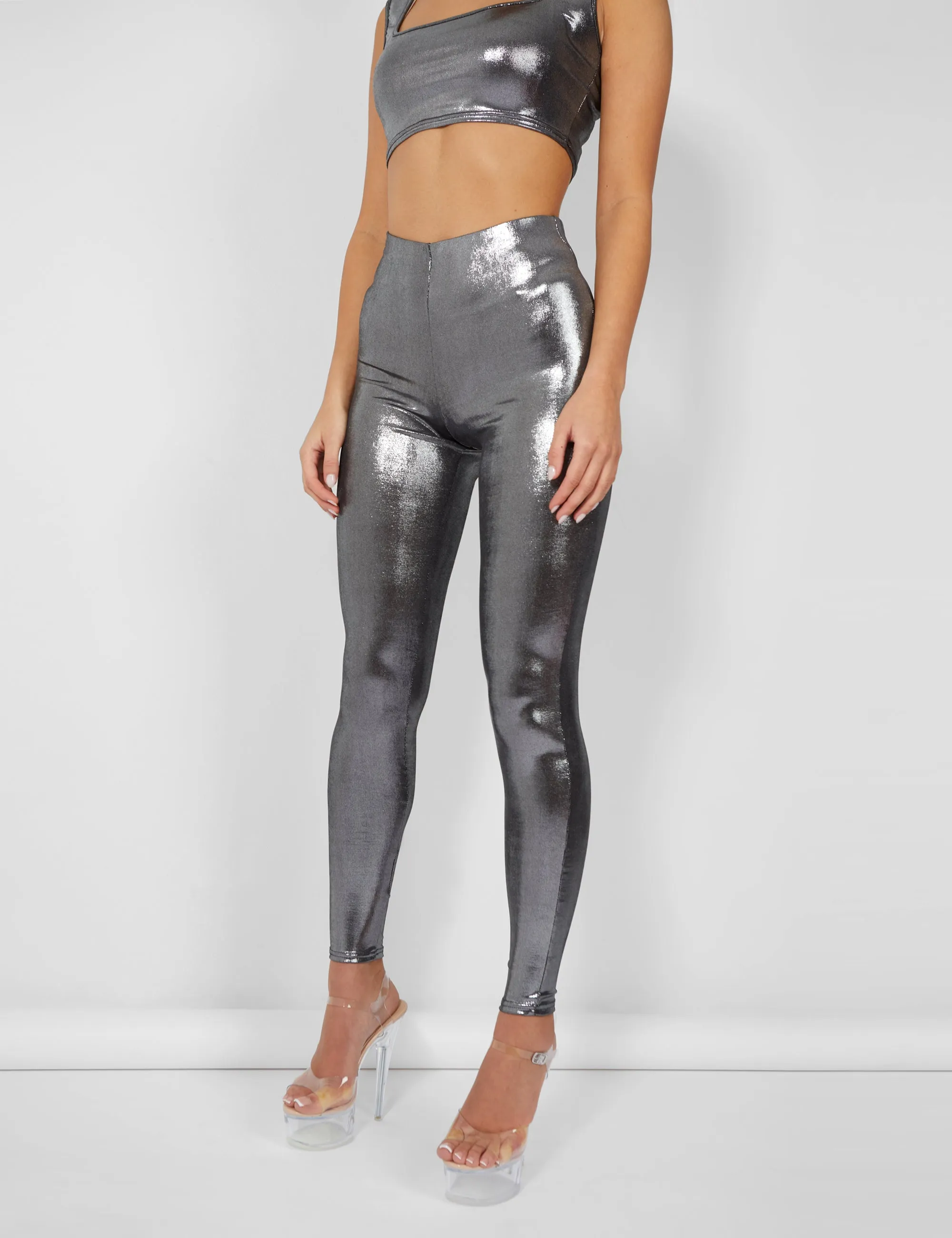 Metallic Legging Silver