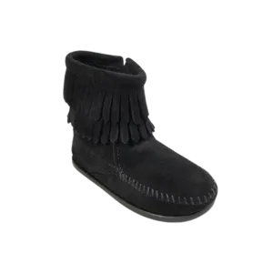 Minnetonka Kids' Double Fringe Side Zip Boot