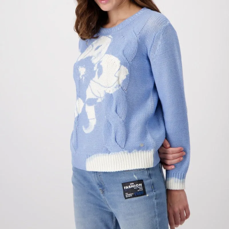 Monari Floral Sweater - Soleil Blue