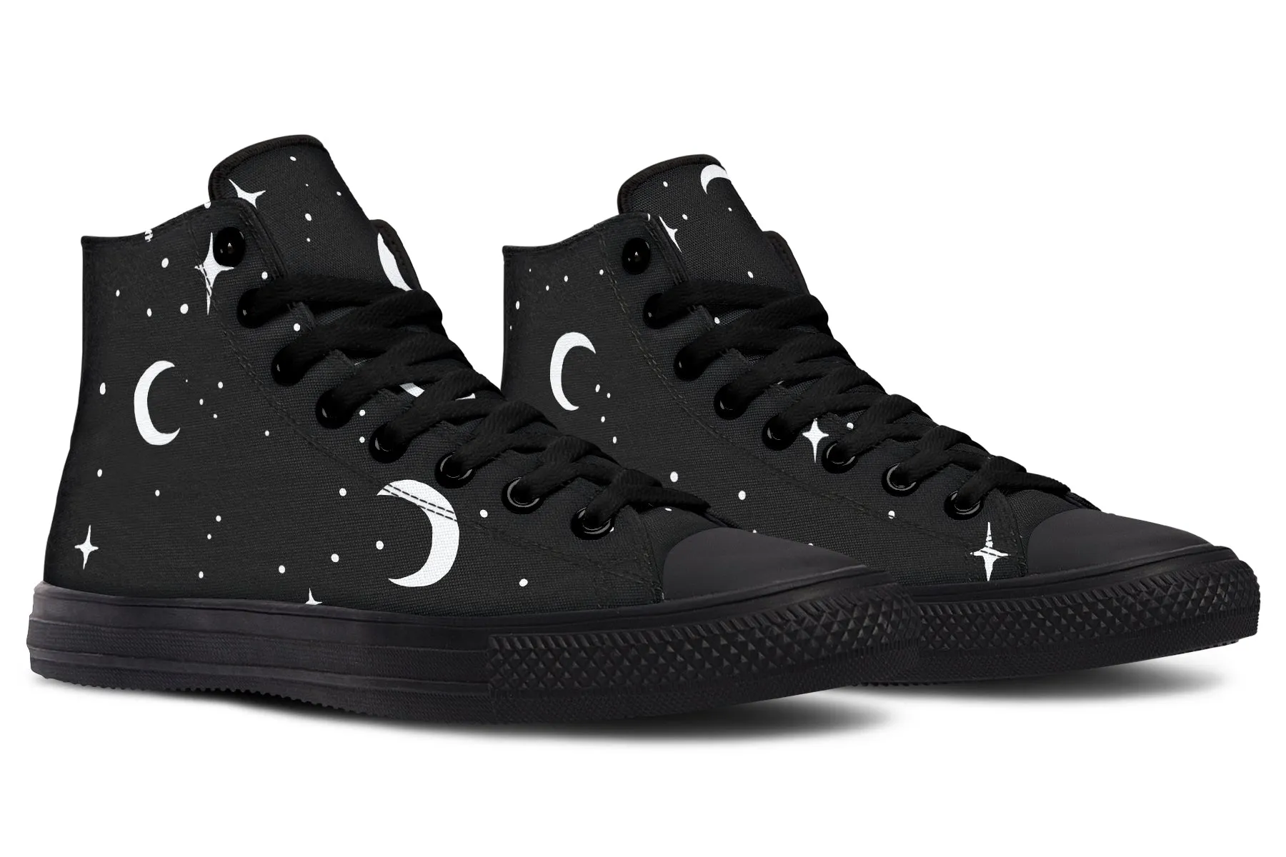 MoonDust High Tops - Classic Premium Canvas Shoes with Comfortable and Durable Soles