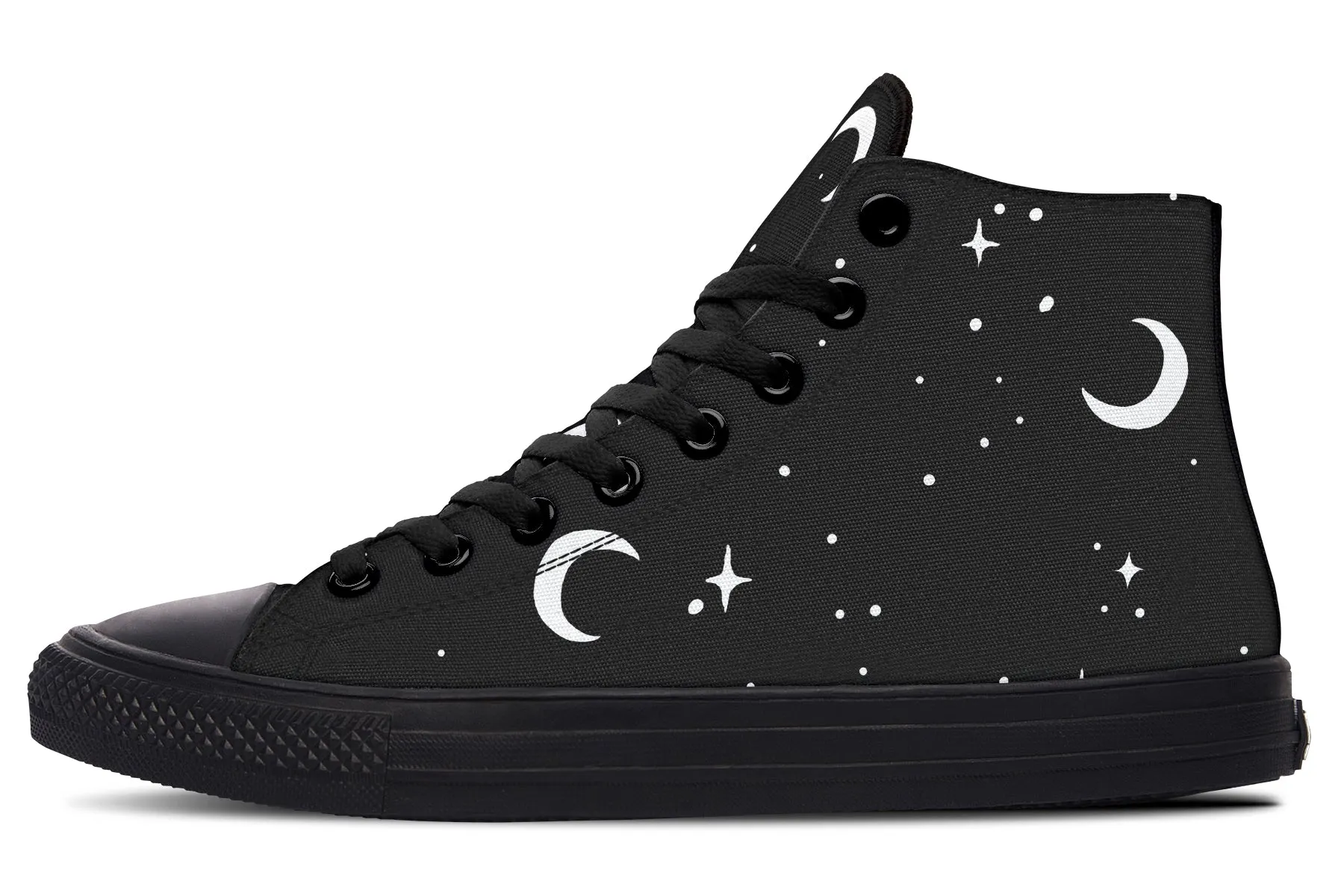 MoonDust High Tops - Classic Premium Canvas Shoes with Comfortable and Durable Soles