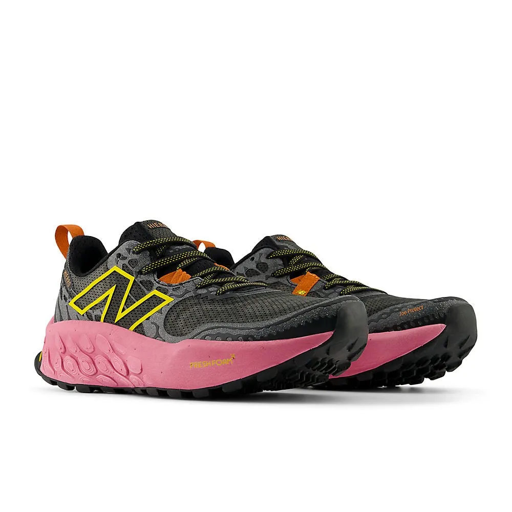 New Balance Fresh Foam X Hierro v8 (Womens) - Black with real Pink and Ginger Lemon