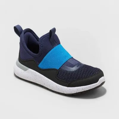 New - Kids' Fern Slip-On Performance Sneakers - All in Motion Black/Navy 5