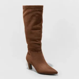 New - Women's Raye Tall Dress Boots - A New Day Dark Brown 9.5