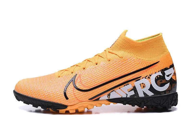 Nike Mercurial Superfly 7 Elite TF Soccers Cleats Shoes Orange Black