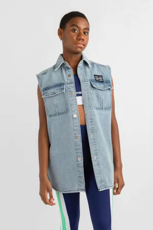 Off-Duty Sleeveless Denim Jacket