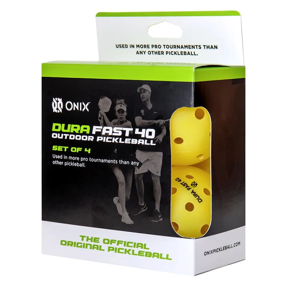 Onix Pickleball Dura Fast 40 Outdoor 4 Pack - Yellow