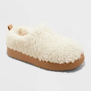 Open Box - Women's Mia Faux Shearling Clog Slippers - Auden Beige 11