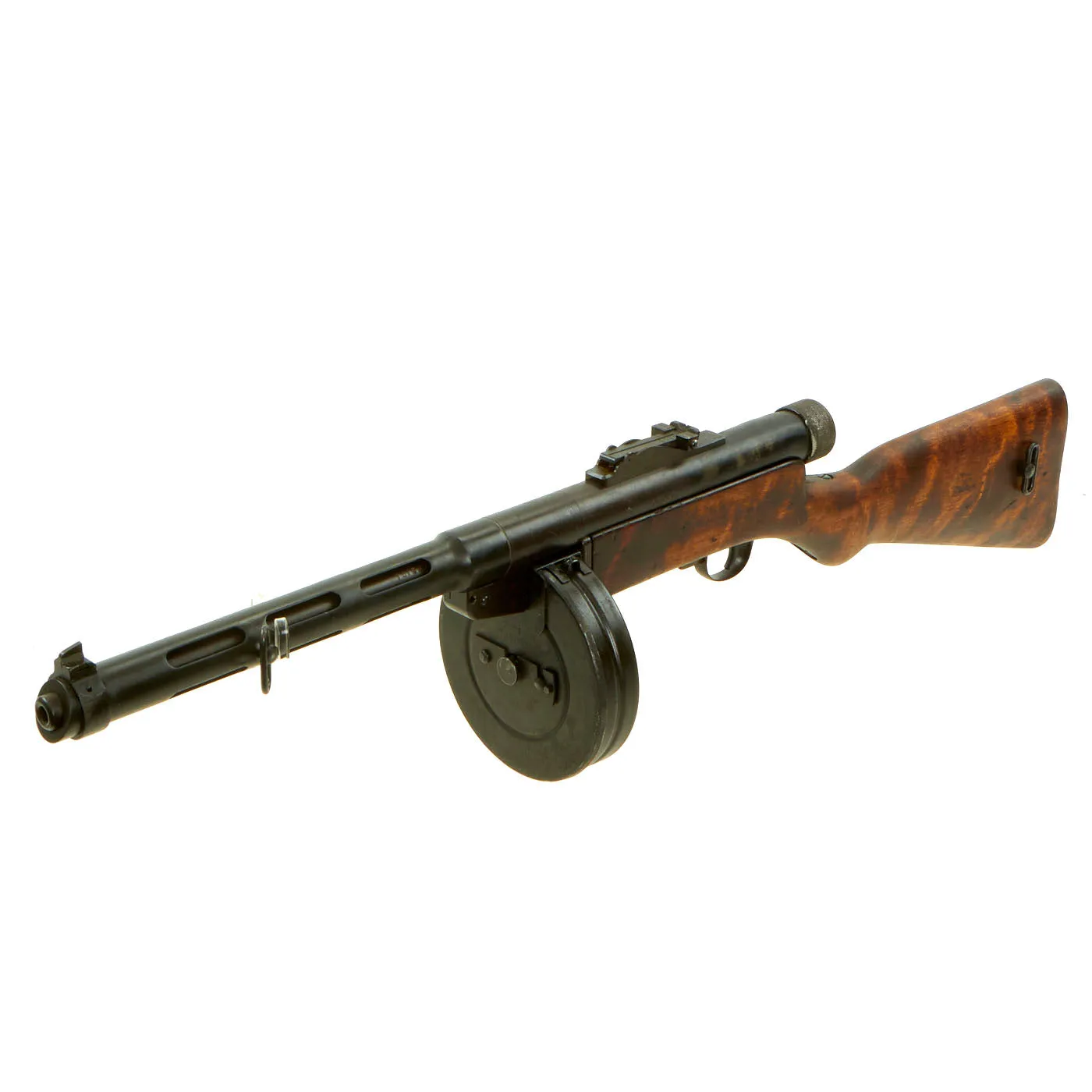 Original Finnish WWII Suomi KP/-31 M31 9mm Display SMG with Drum Magazine & Sling - Serial 75798