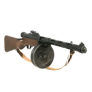 Original Finnish WWII Suomi KP/-31 M31 9mm Display SMG with Drum Magazine and Sling - Serial 69884