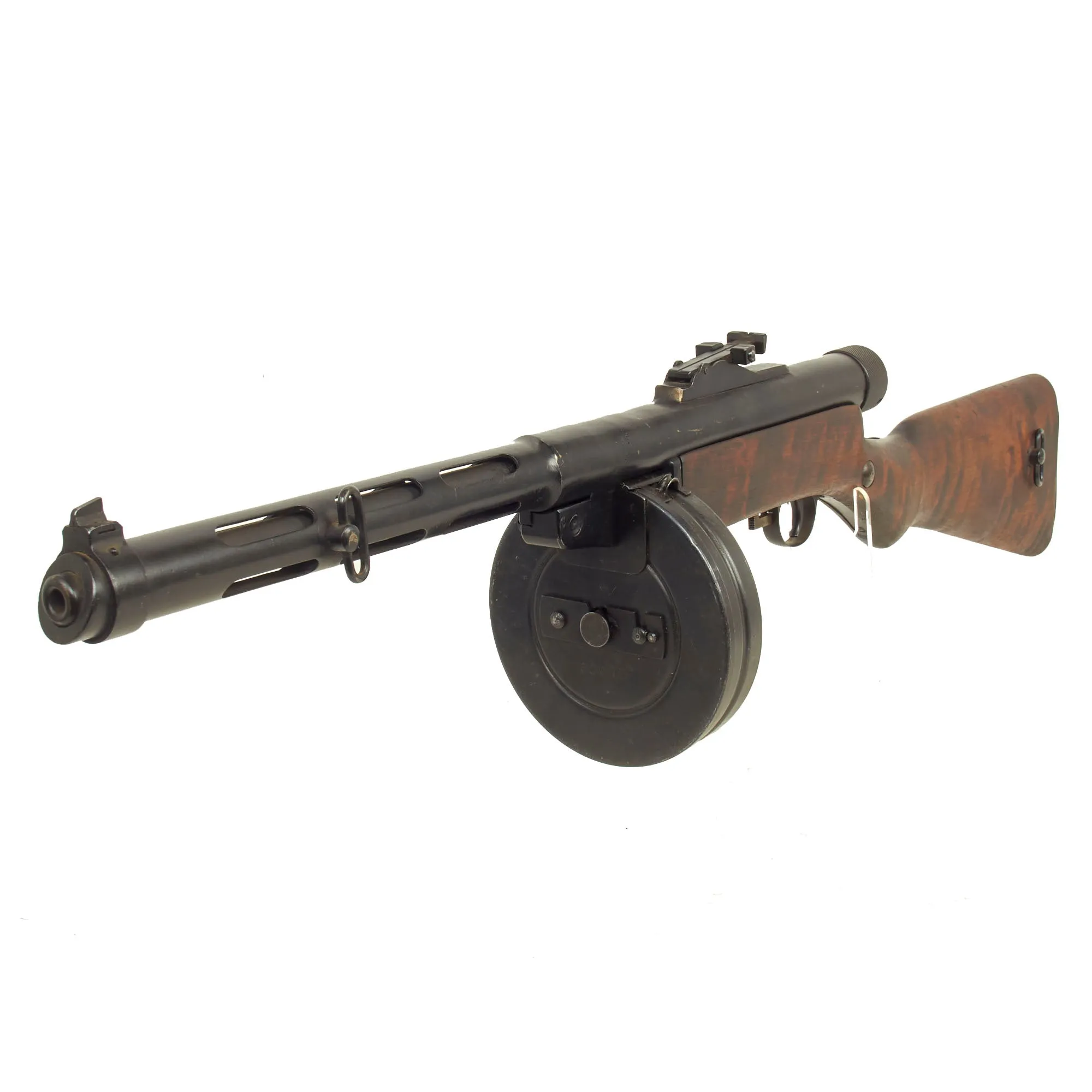 Original Finnish WWII Suomi KP/-31 M31 9mm Display SMG with Drum Magazine - Serial 41127