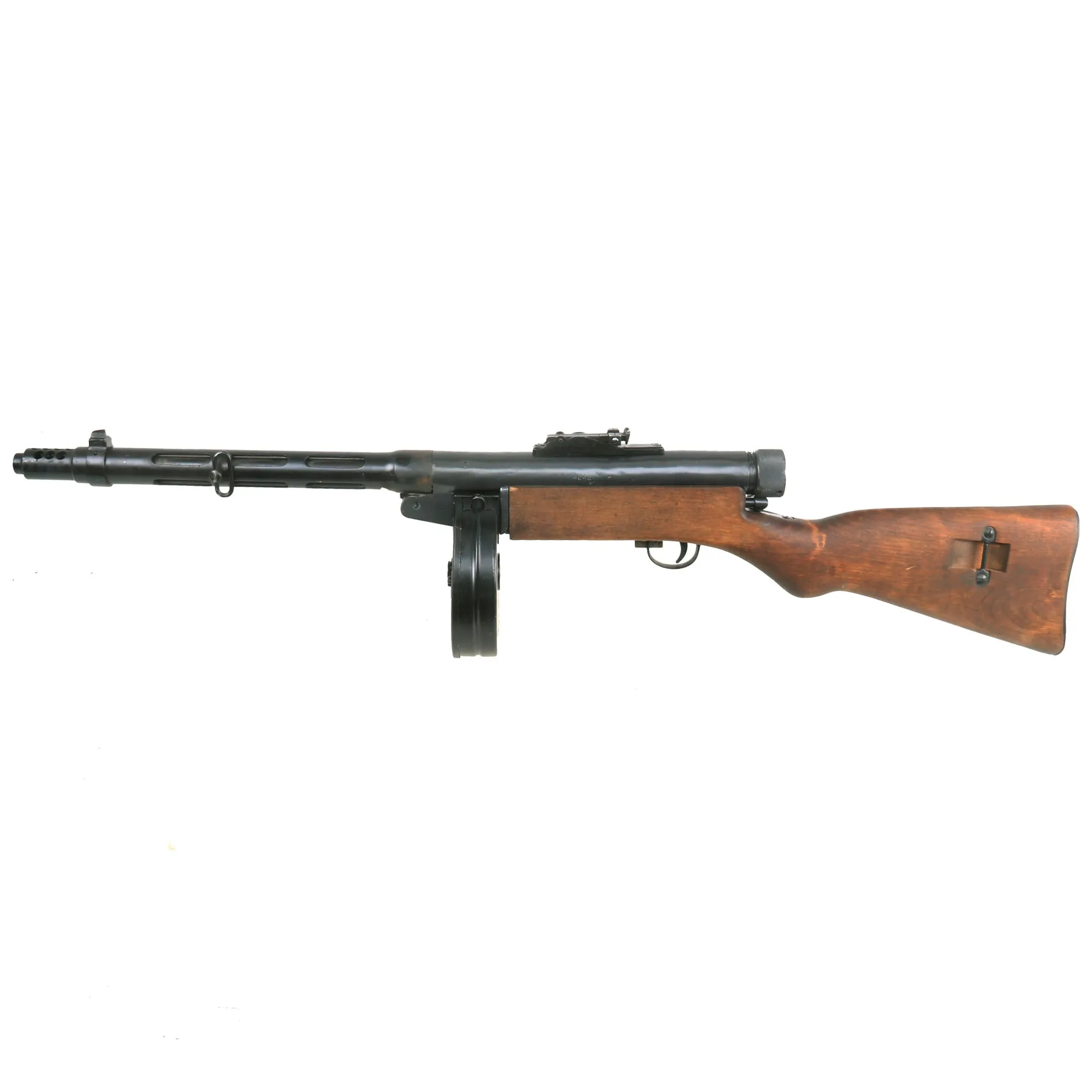 Original Finnish WWII Suomi KP/-31 M31 9mm Display SMG with Drum Magazine - Serial 46488