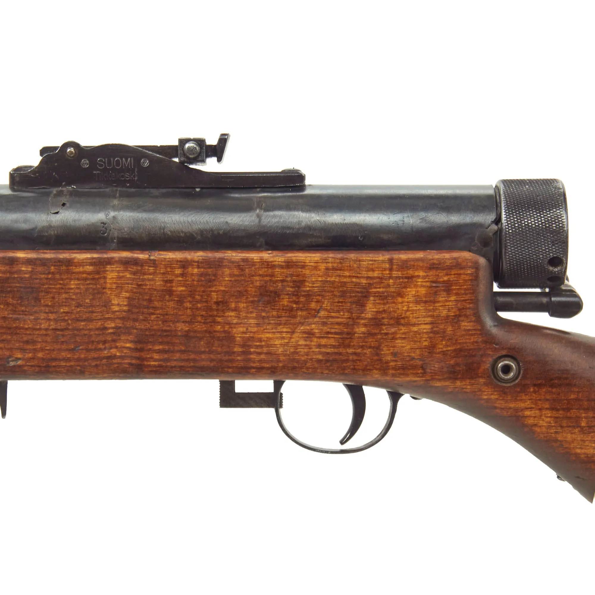 Original Finnish WWII Suomi KP/-31 M31 9mm Display SMG with Drum Magazine - Serial 6463