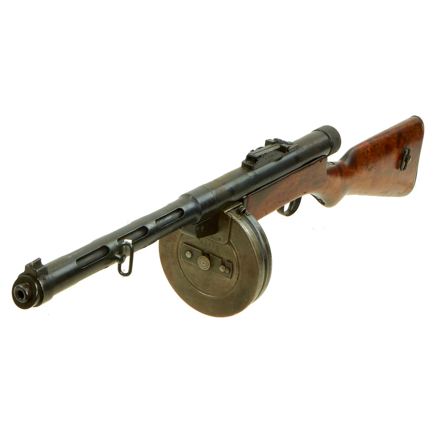 Original Finnish WWII Suomi KP/-31 M31 9mm Display SMG with Drum Magazine - Serial 977