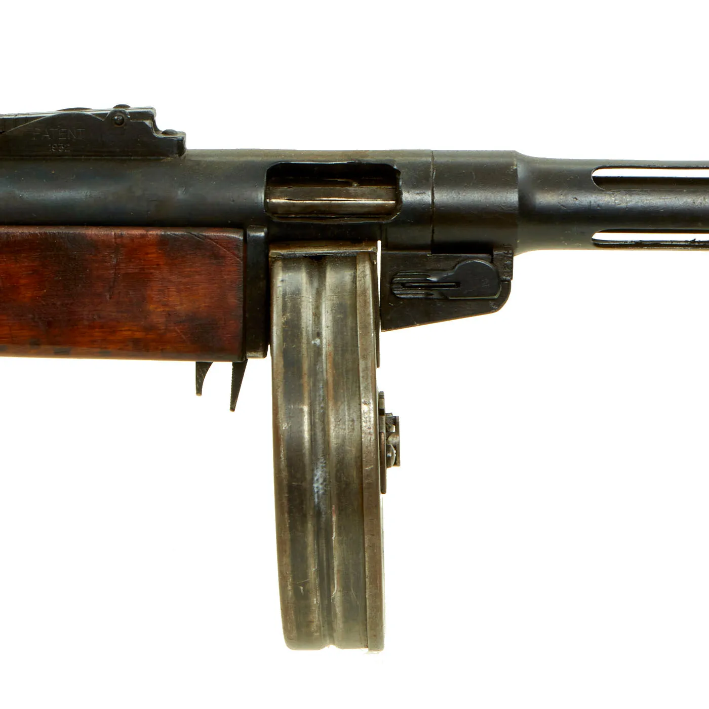 Original Finnish WWII Suomi KP/-31 M31 9mm Display SMG with Drum Magazine - Serial 977