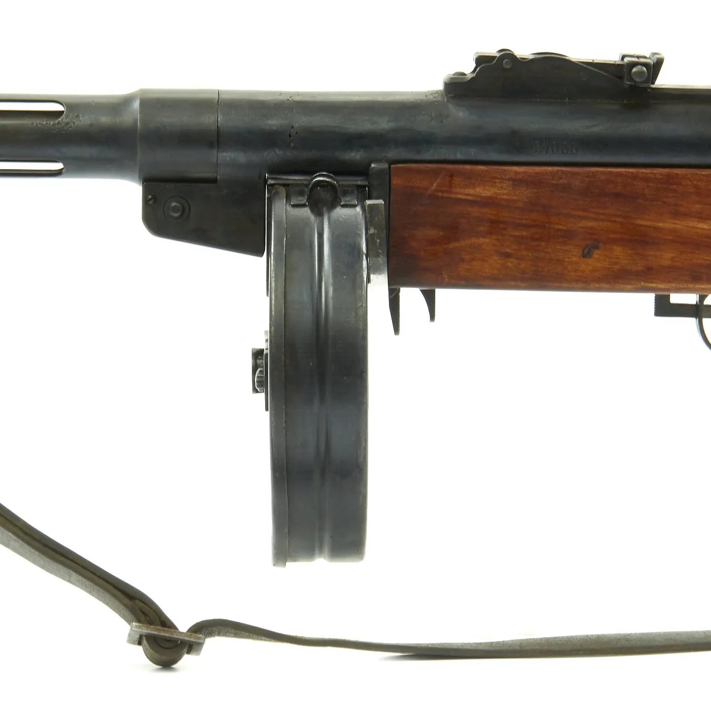 Original Finnish WWII Suomi KP/-31 M31 Display 9mm SMG with Drum Magazine - Serial 27068