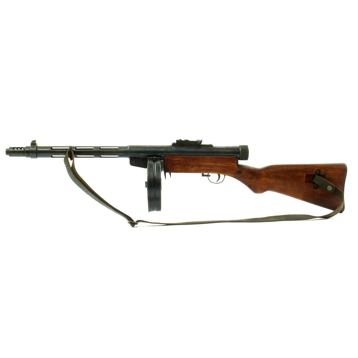 Original Finnish WWII Suomi KP/-31 M31 Display 9mm SMG with Drum Magazine - Serial 27068