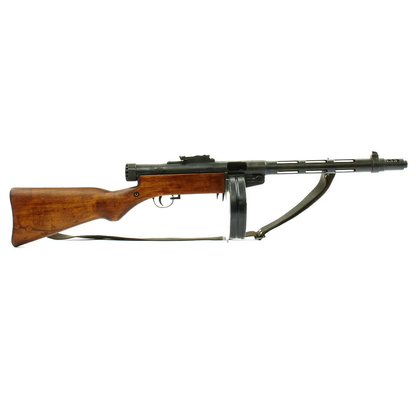 Original Finnish WWII Suomi KP/-31 M31 Display 9mm SMG with Drum Magazine - Serial 27068