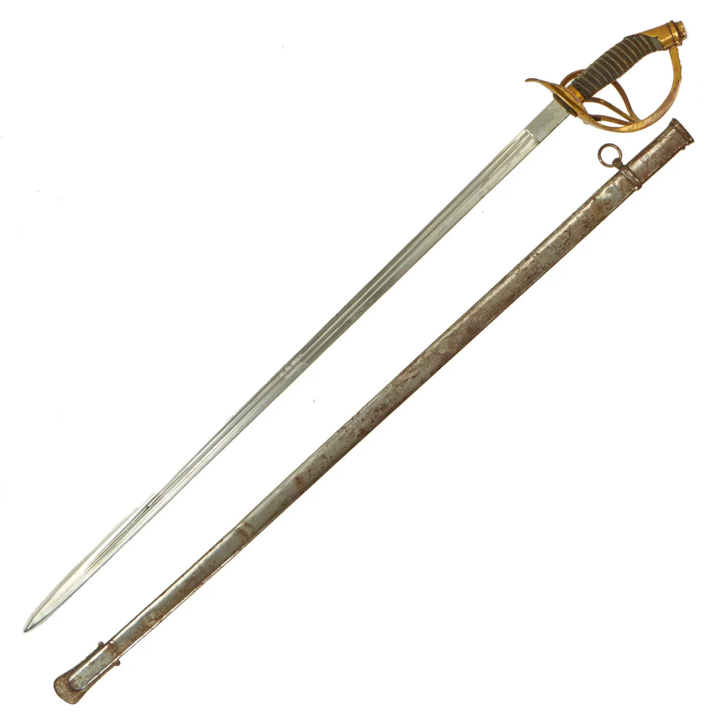 Original Imperial German Pre-WWI Model 1889 Prussian Infantry Officer Dress Sword with Scabbard by F. Damaschke