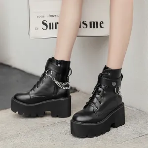 Pierced Chain Links Boots