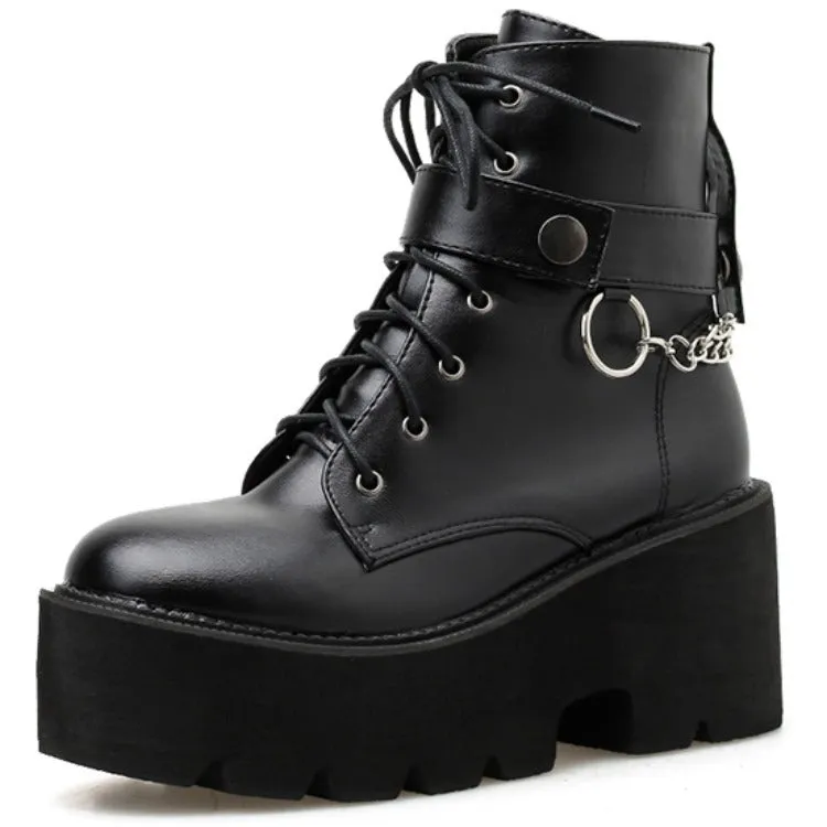 Pierced Chain Links Boots