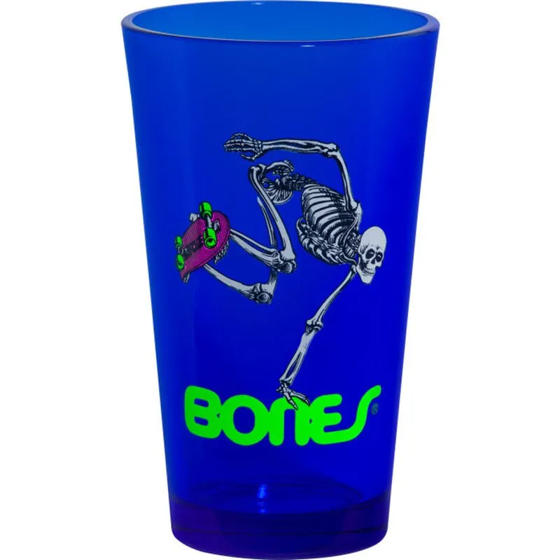 Powell Peralta 16oz Pint Glass Skateboard Skeleton Blacklight