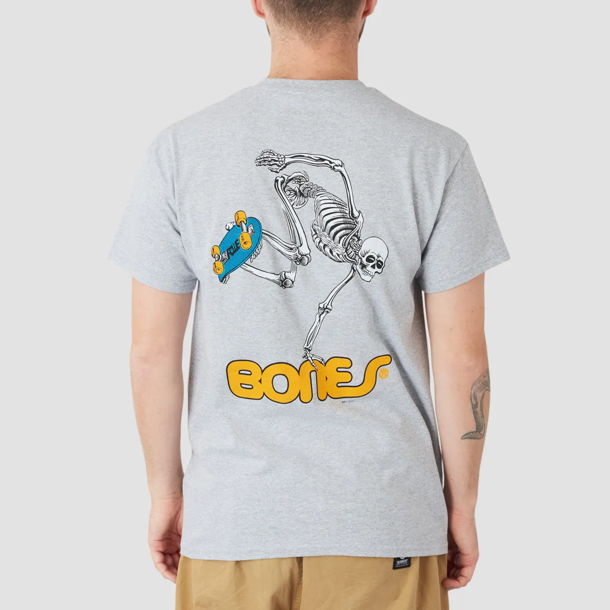 Powell Peralta Sk8board Skeleton T-Shirt Sport Grey