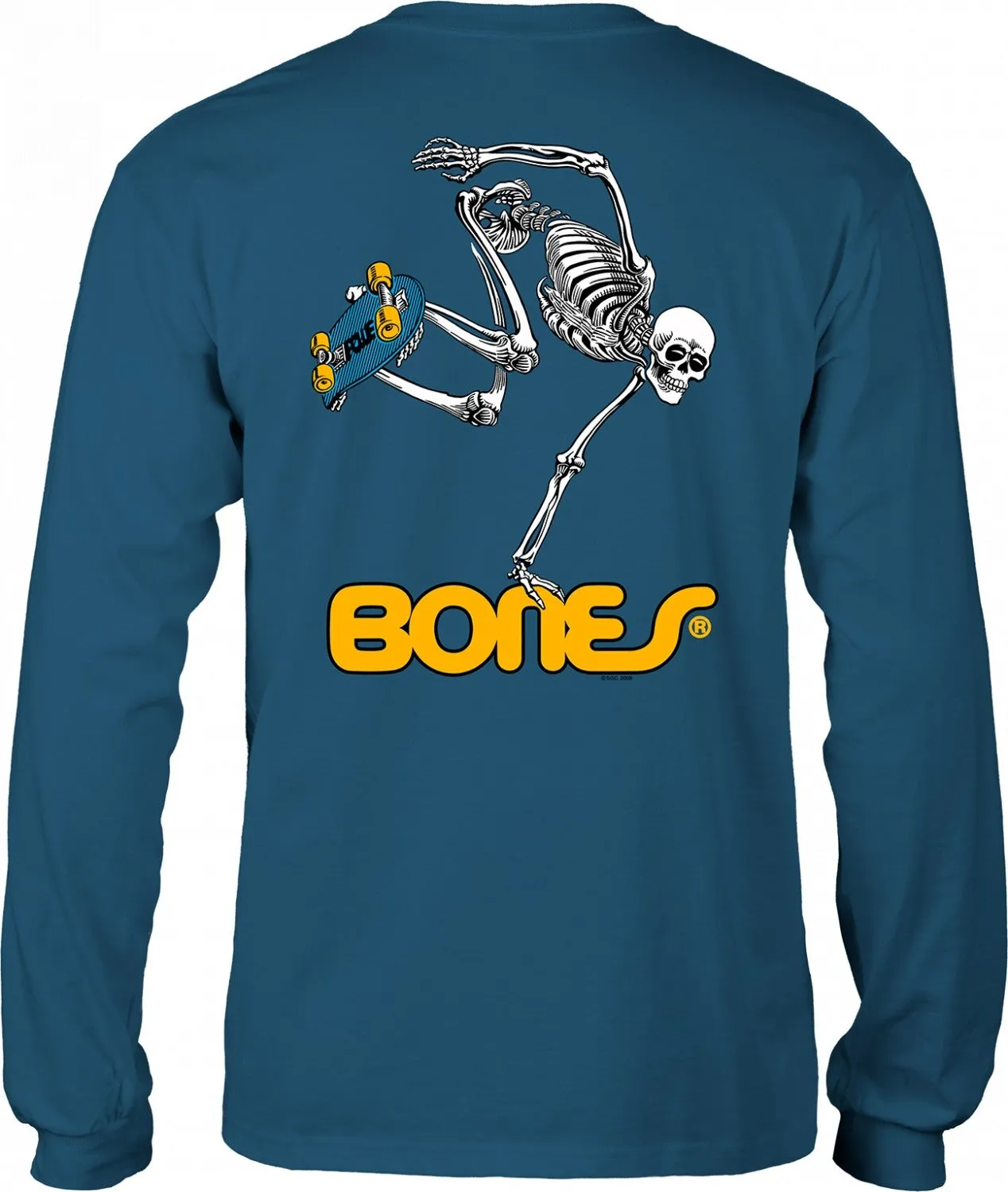 Powell Peralta - Skateboarding Skeleton L/S Tee Slate Blue