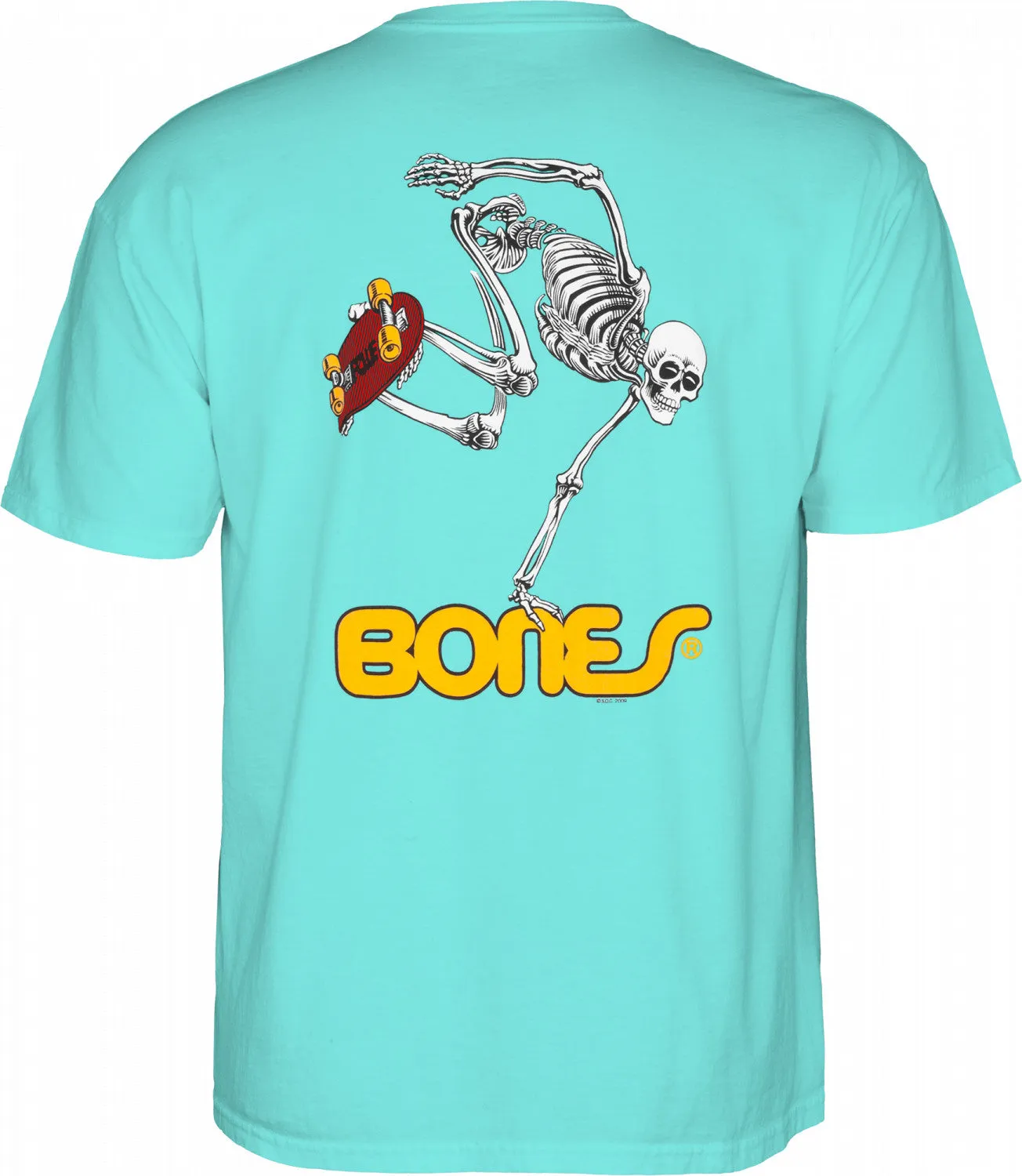 Powell Peralta Skateboarding Skeleton T-shirt - Celadon