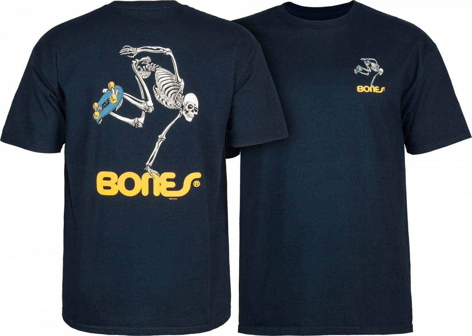 Powell Peralta Skateboarding Skeleton T-shirt - Navy