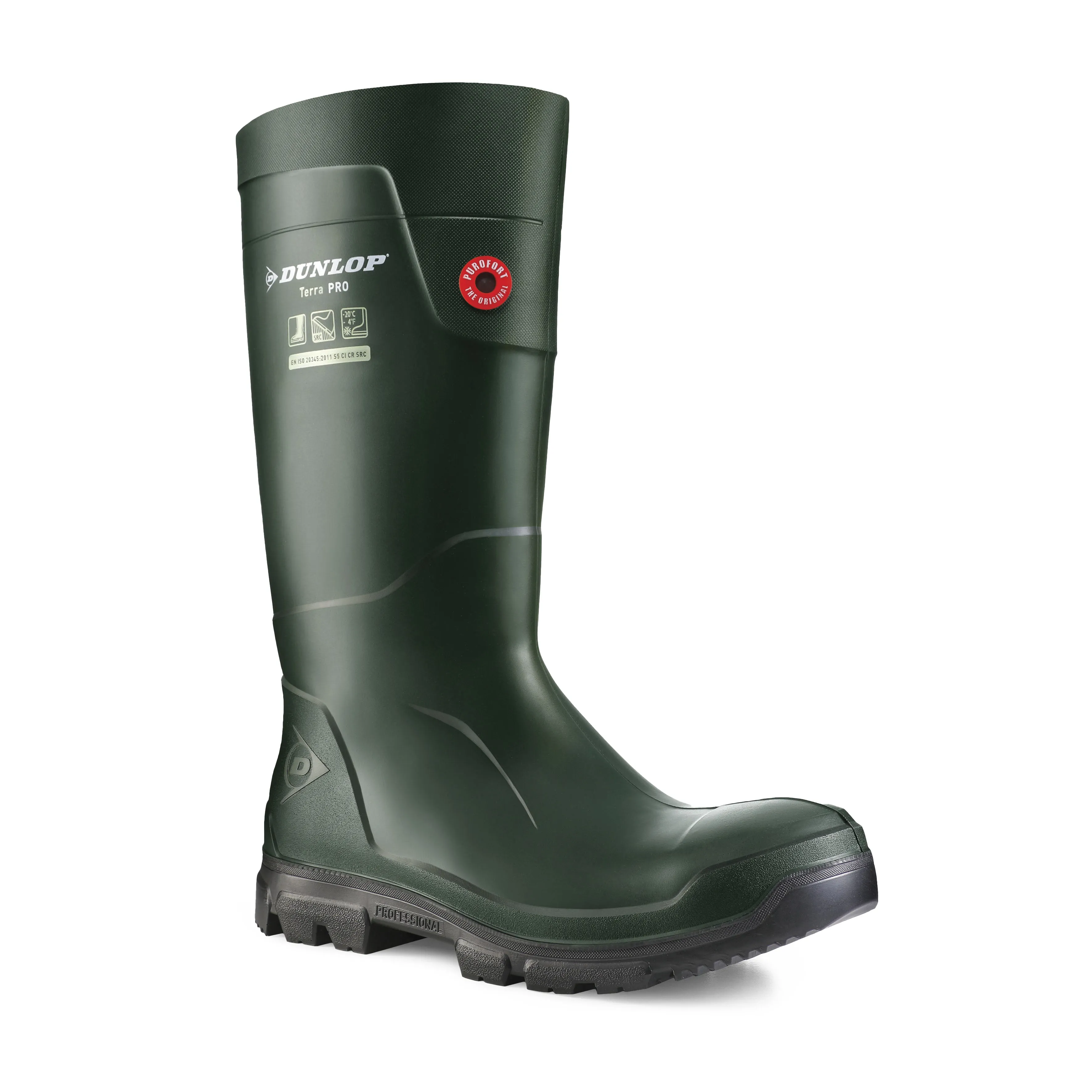 Purofort TerraPro Soft Toe, Green | 15’’ Waterproof PU Boots