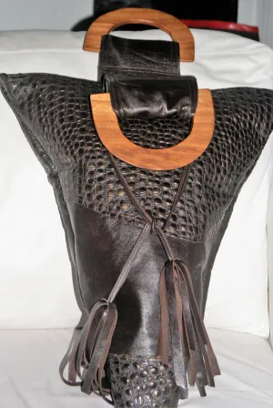 Queen Tiye-chocolate brown-handbag                     #Q110