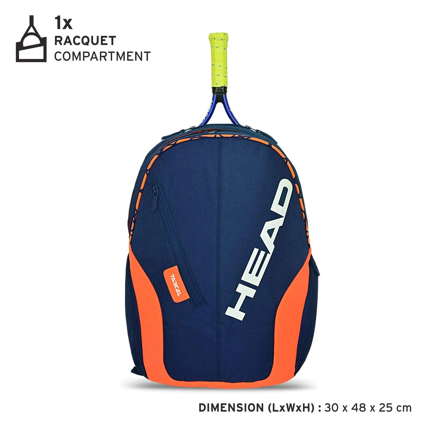 Rebel Backpack (Grey/Orange)