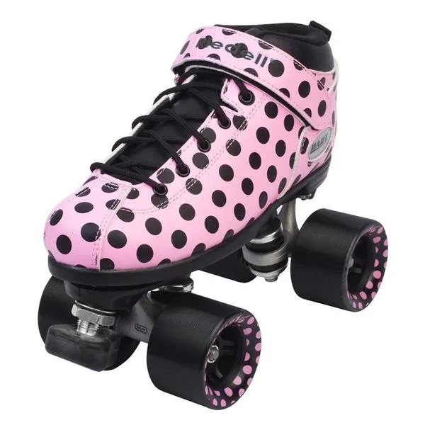 Riedell Dart Pink Polka Dot Roller Skates *Last Pairs*