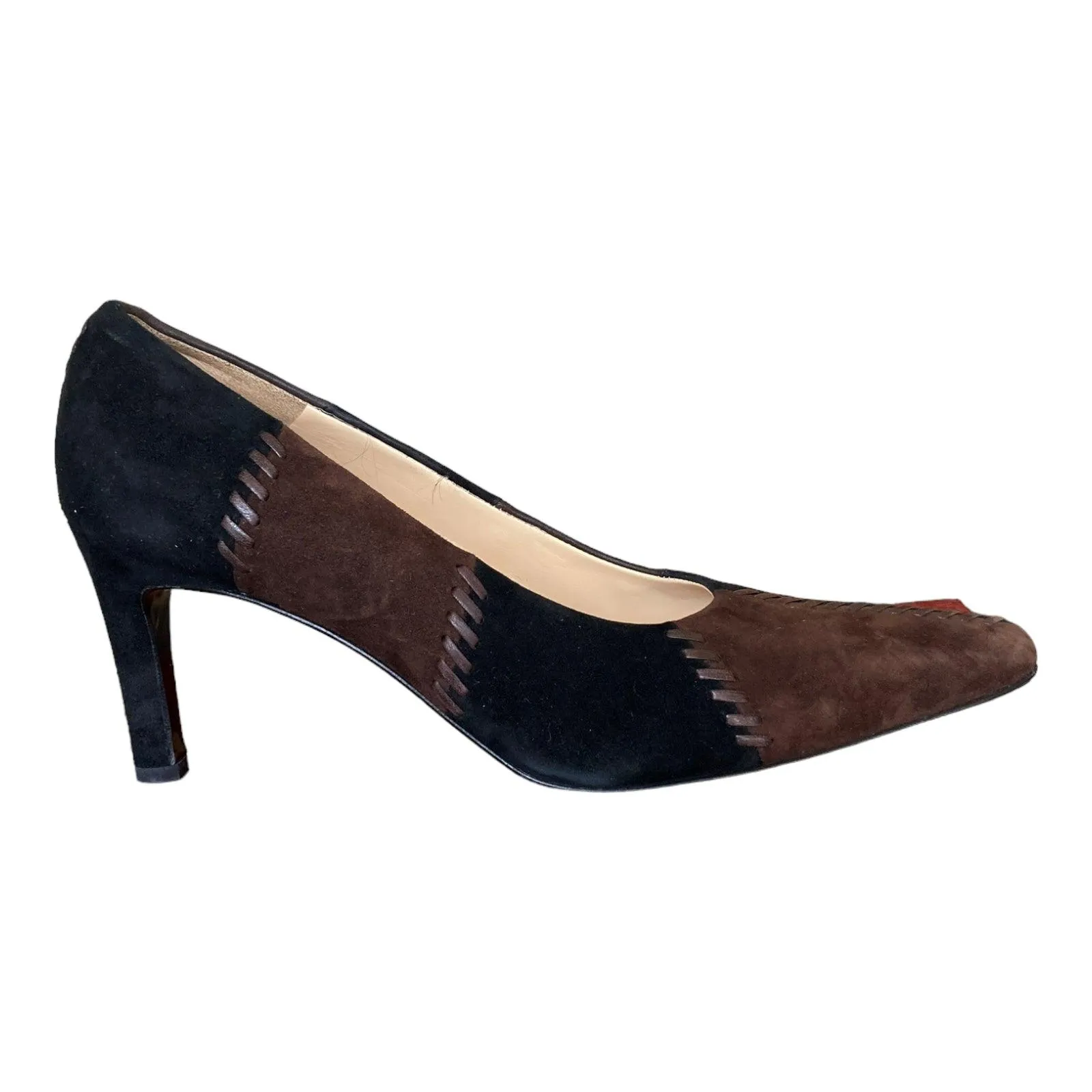 Salvatore Ferragamo Calf Suede Brown Court Shoe UK Size 7.5