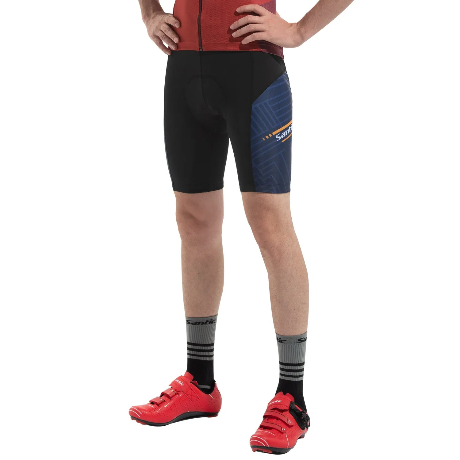 Santic Iger Men Padded Cycling Shorts Black & Navy