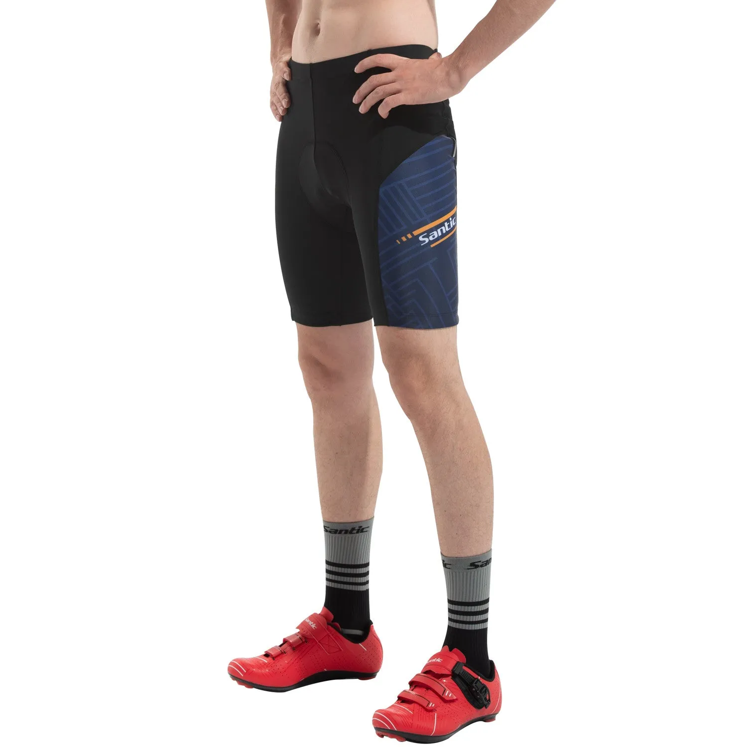 Santic Iger Men Padded Cycling Shorts Black & Navy