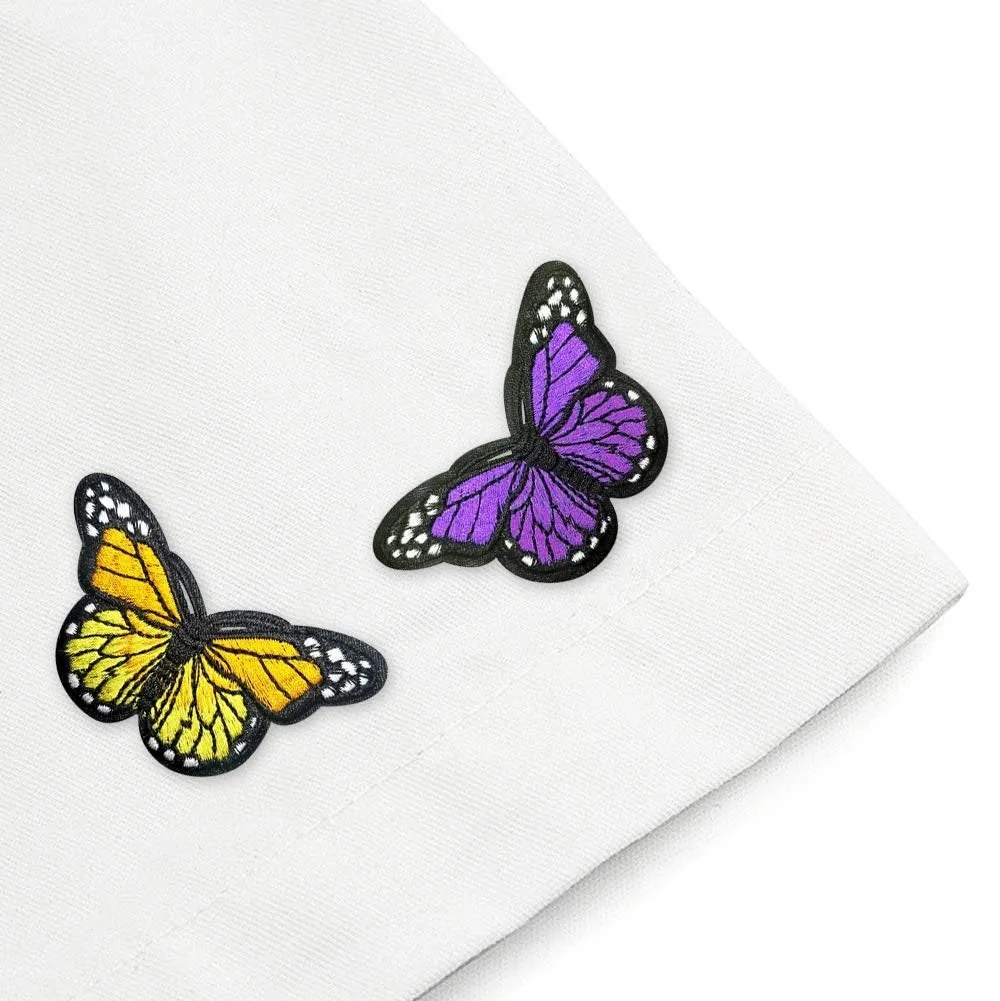 Set of 20 Butterfly Iron-On Patch, Dainty Butterfly Badge, Decorative Patch, DIY Embroidery, Embroidered Applique, Butterfly Applique Gift