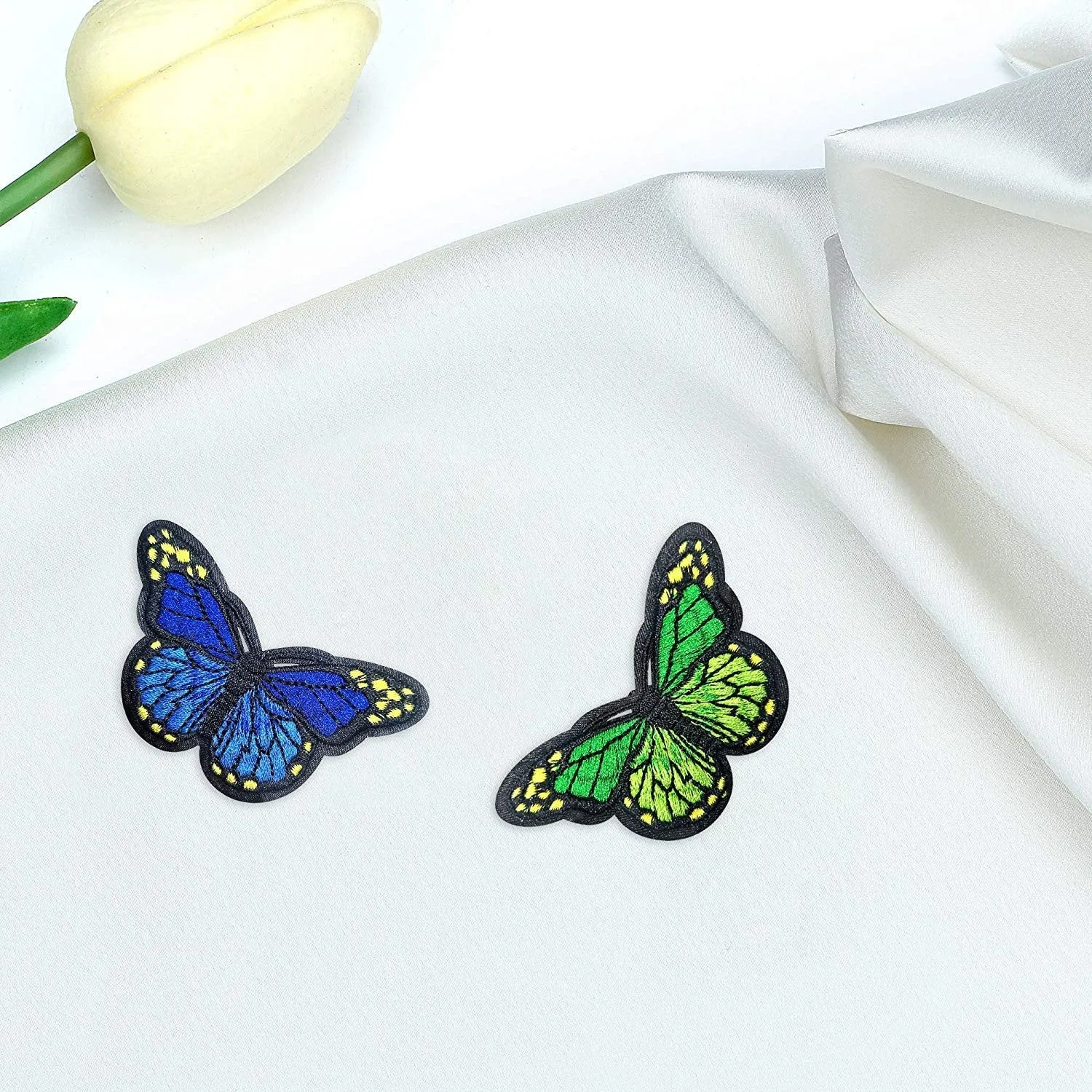 Set of 20 Butterfly Iron-On Patch, Dainty Butterfly Badge, Decorative Patch, DIY Embroidery, Embroidered Applique, Butterfly Applique Gift