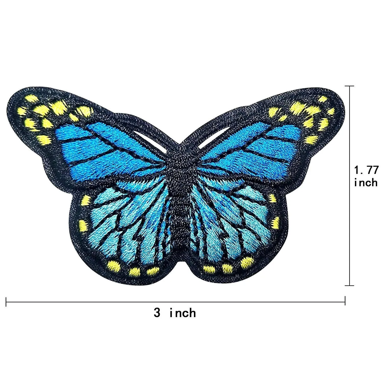 Set of 20 Butterfly Iron-On Patch, Dainty Butterfly Badge, Decorative Patch, DIY Embroidery, Embroidered Applique, Butterfly Applique Gift