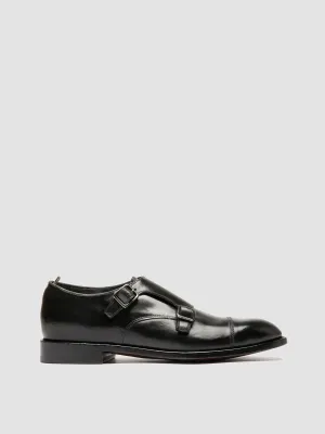 SIGNATURE 004 - Black Leather Monk Shoes