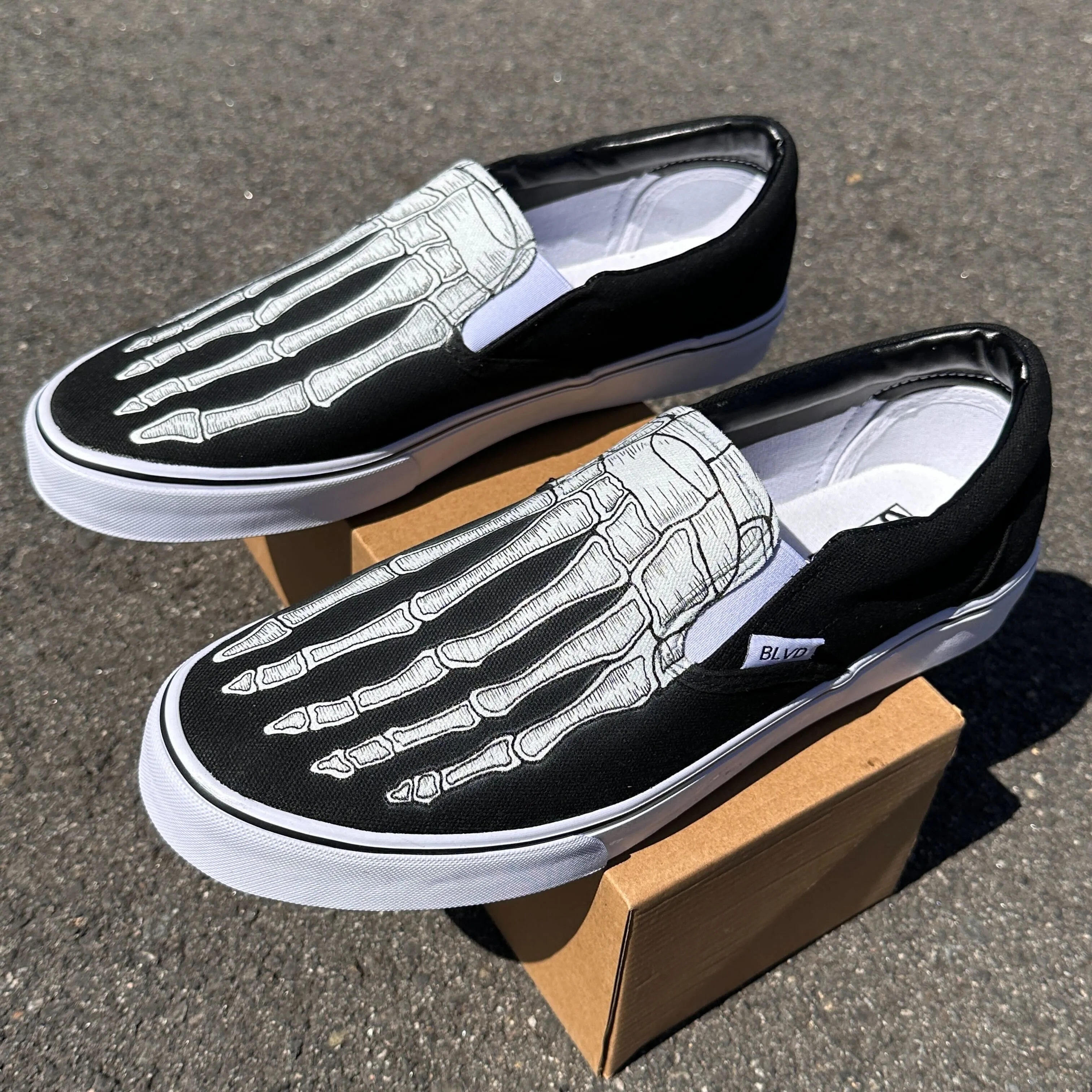 Skeleton Feet - BLVD Original Slip On Shoes