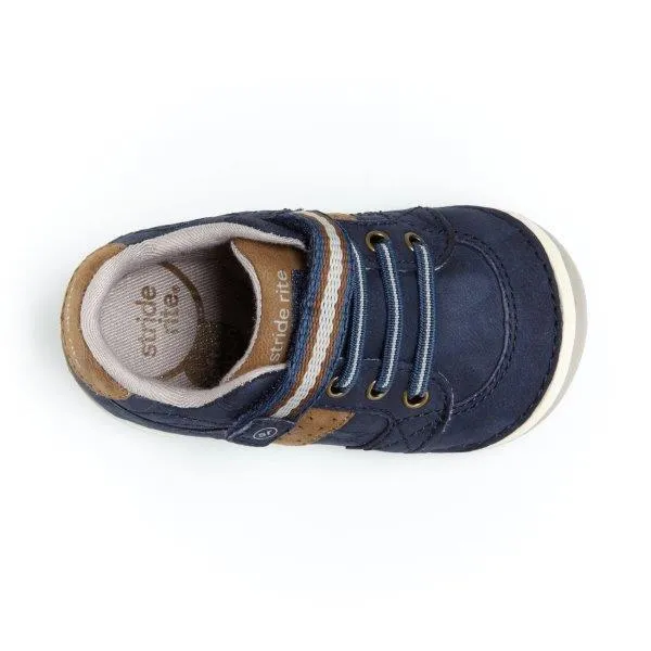 Soft Motion Artie (First Walking) Sneaker - Navy/Tan