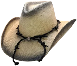 Straw Cowboy Hat BARBED WIRE by Austin