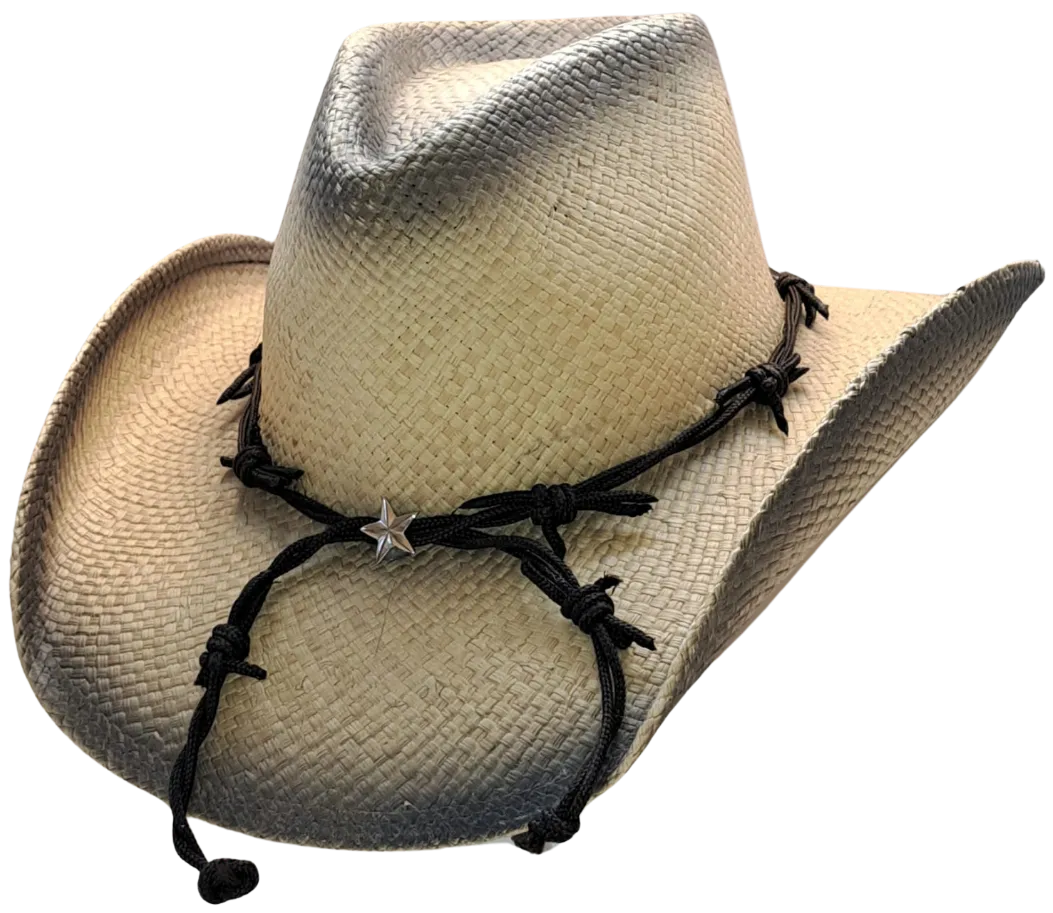 Straw Cowboy Hat BARBED WIRE by Austin