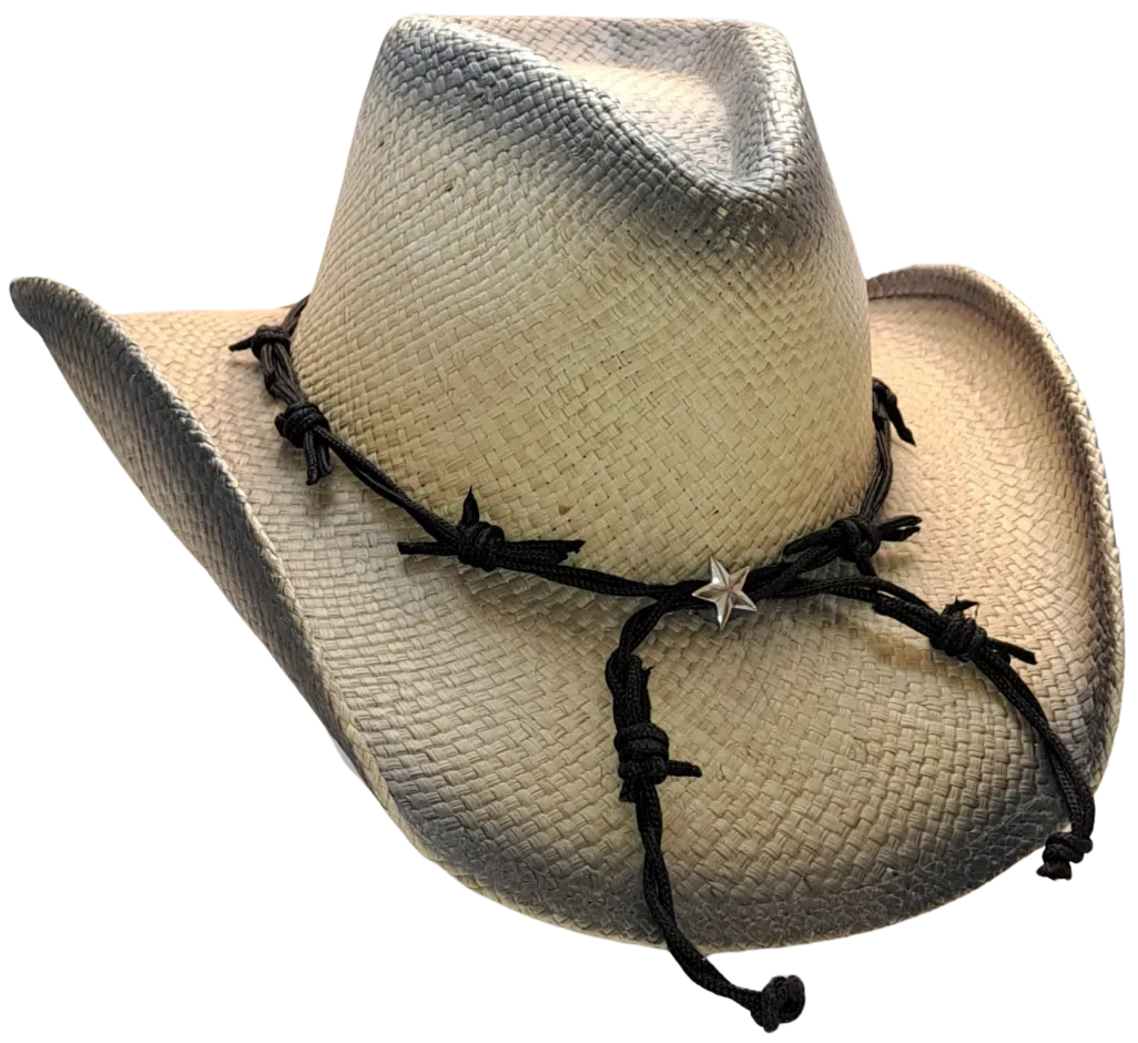 Straw Cowboy Hat BARBED WIRE by Austin