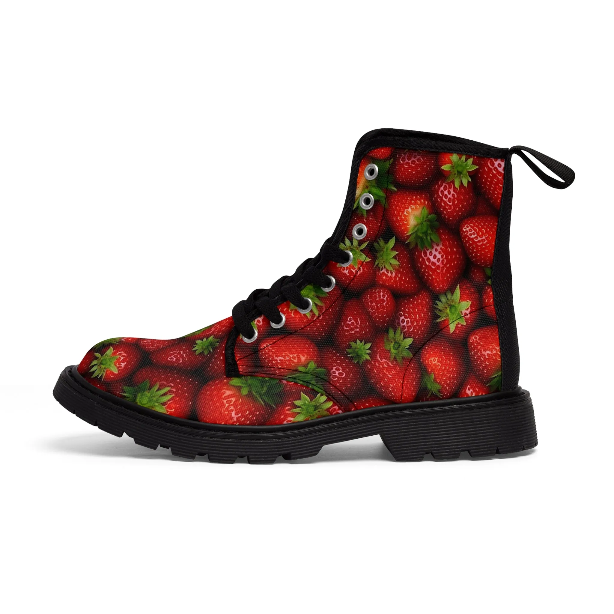 Strawberry Women's Canvas Boots